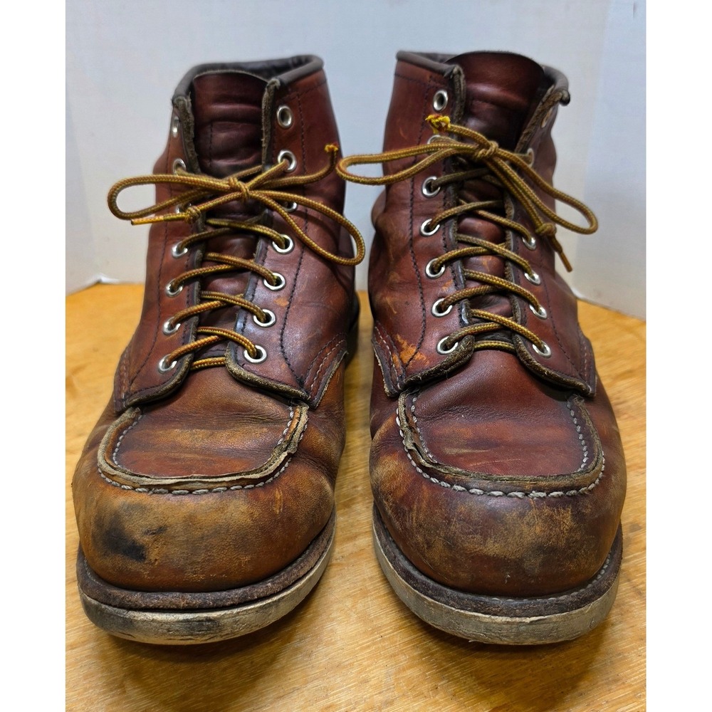 Red Wing 875 Classic Moc Toe Boots Brown Leather Mens 10 D Heritage Work Boot